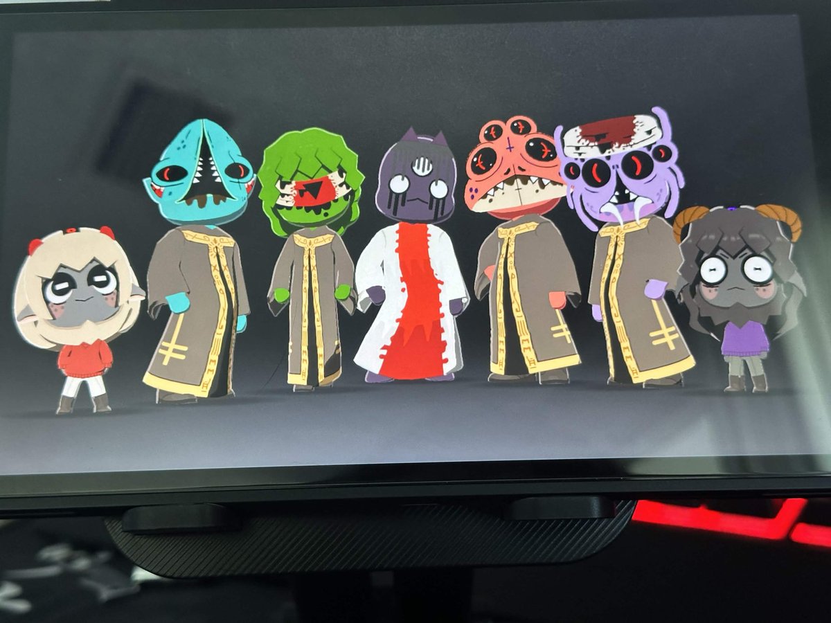 1mmortalcorvus's tweet image. @cultofthelamb 
What yall think of the squad?

Shout out RaccoonGhost on Tomodachi Share for the goat and lamb designs

And shoutout Angel_Okagure on Reddit for the Yngya design

#CultoftheLamb #COTL #tomodatchilife #tomodachishare
