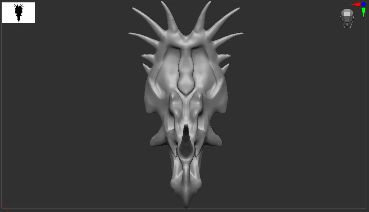 NewtMRM's tweet image. Hoje decidi fazer o estudo de modelagem de uma das famílias de dinossauros que mais amo

Vou fazer o crânio completo e arrumar algumas partes depois

#zbrush #dinosaur  #3DModel