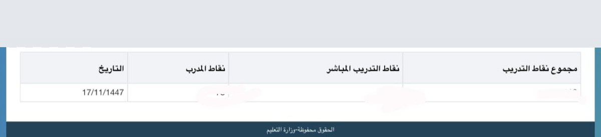 3mar_2030's tweet photo. انعكاس نقاط التطوير المهني في بيانات المعلم في نظام #فارس في تاريخ ١٧/ ١١ / ١٤٤٧ هـ.

 #ترقيات_المعلمين https://t.co/ZGYHju9V8R
