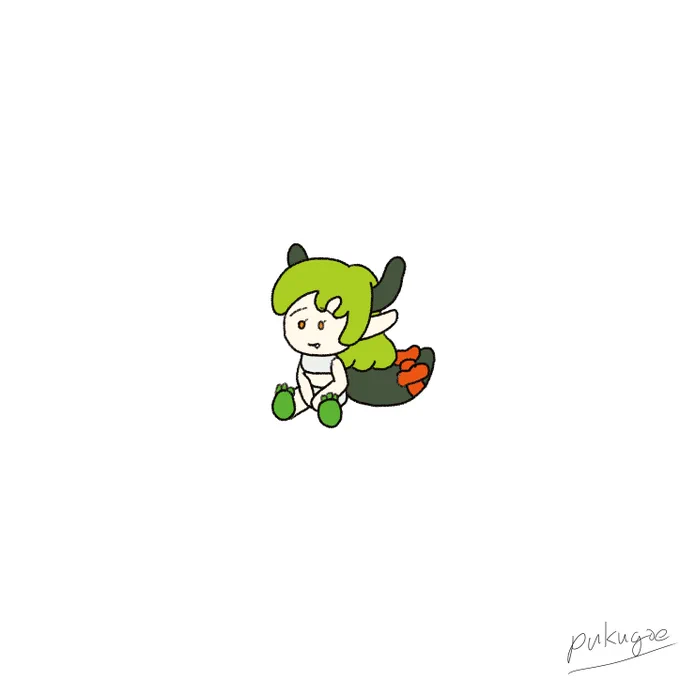 本日の30分集中描き(-15分) おすわり