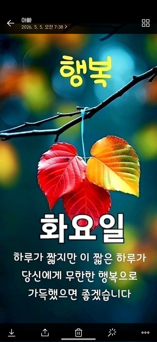 요즘 아빠가 이런거 매일 아침마다 보냄 어르신들 이런 짤들 대체 소스가 어디야 마르지도 않아 화수분이야