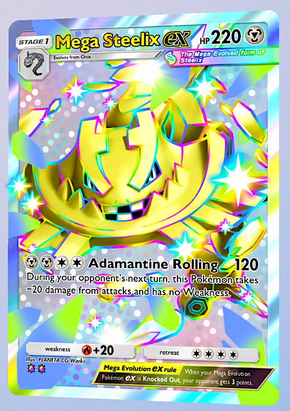 Mega wow! I pulled Mega Steelix ex! Mega Steelix ex is 2-Star Shiny,  Double Shiny Rare Metal card from the Pulsing Aura set in Pokmon TCG  Pocket. #Pokemon #PokemonTCGPocket