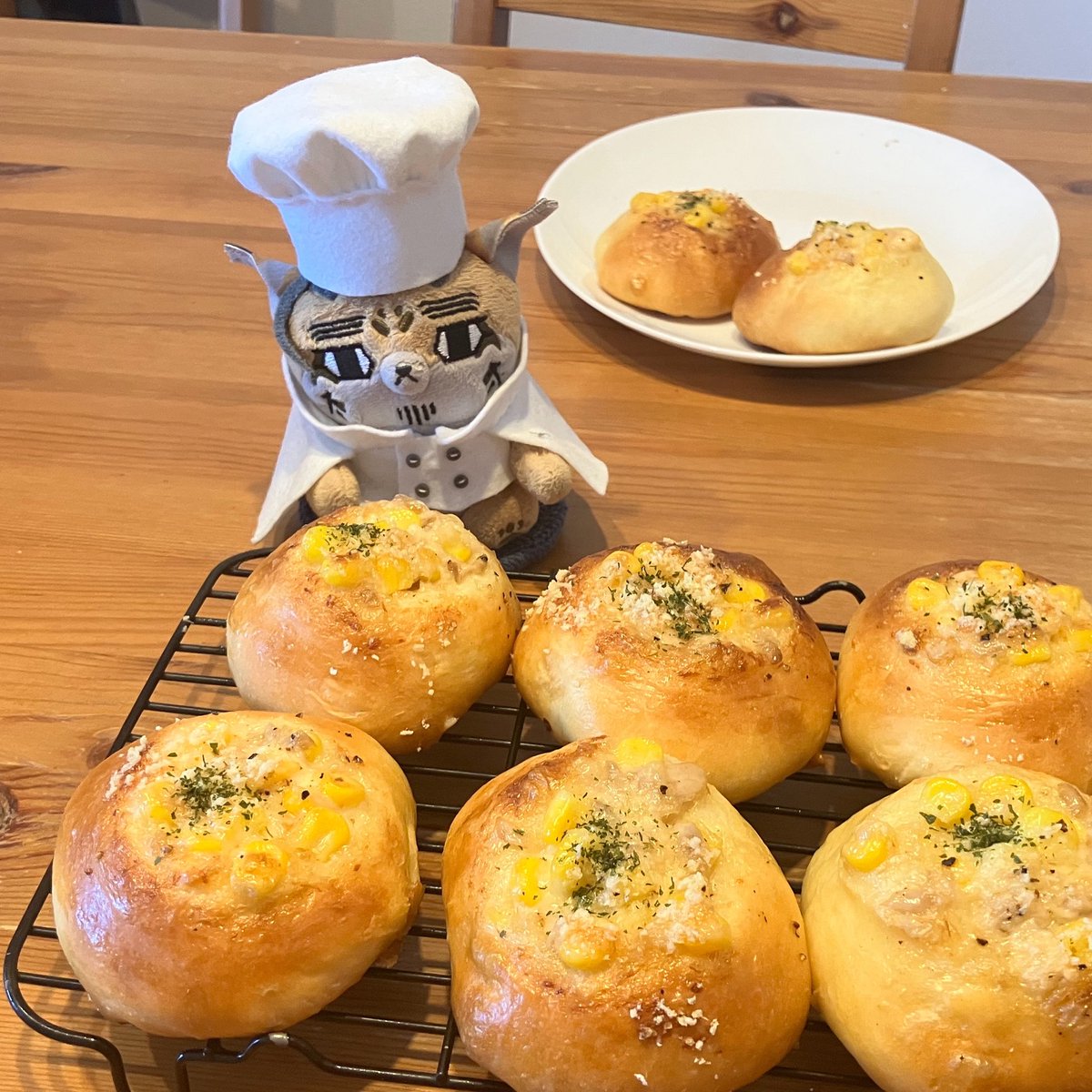 ツナマヨコーンパン
今日は焦がさなかった！
「やっぱりおれがついてないとだめだな」
#フォゼ尾がいるからカロリーゼロ