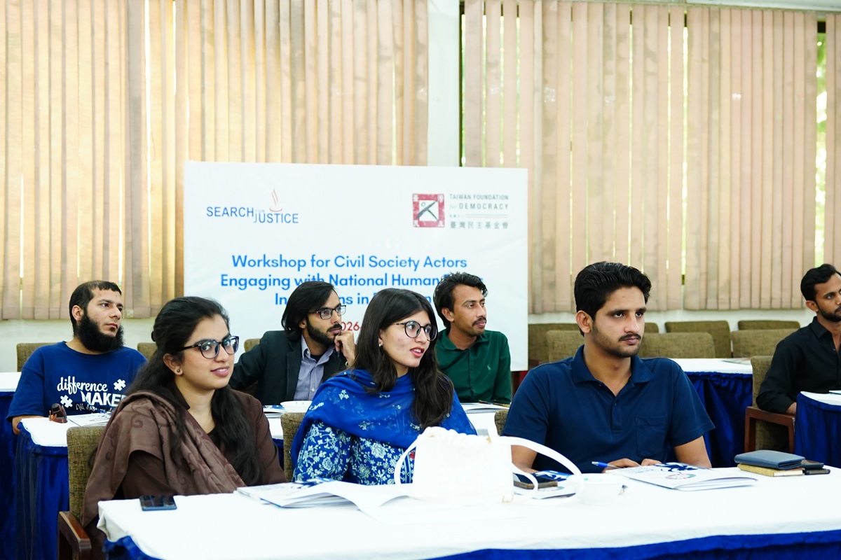 SFJPK's tweet image. Better awareness and stronger engagement of civil society and human rights defenders can improve the effectiveness of human rights institutions. A workshop in Lahore called for a Campus-Based Human Rights Ambassador Programme to strengthen youth engagement. #HumanRights