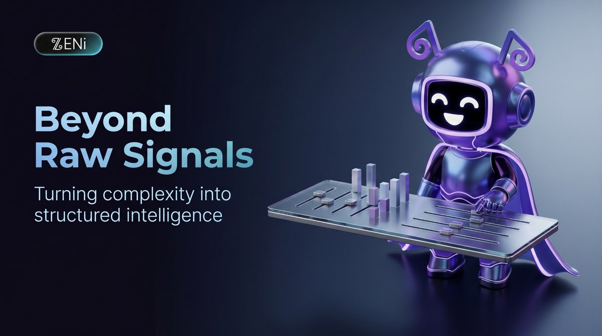 Intelligence isn’t built from observation alone.

For AI agents to truly function, they must interpret signals, adapt to complexity, and rely on trustworthy information.

ZENi converts raw activity into structured intelligence — giving systems the clarity they need to act