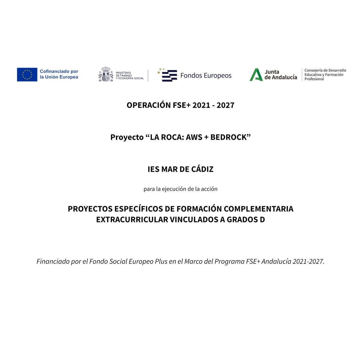 Proyectos vigentes este curso en el IES Mar de Cádiz