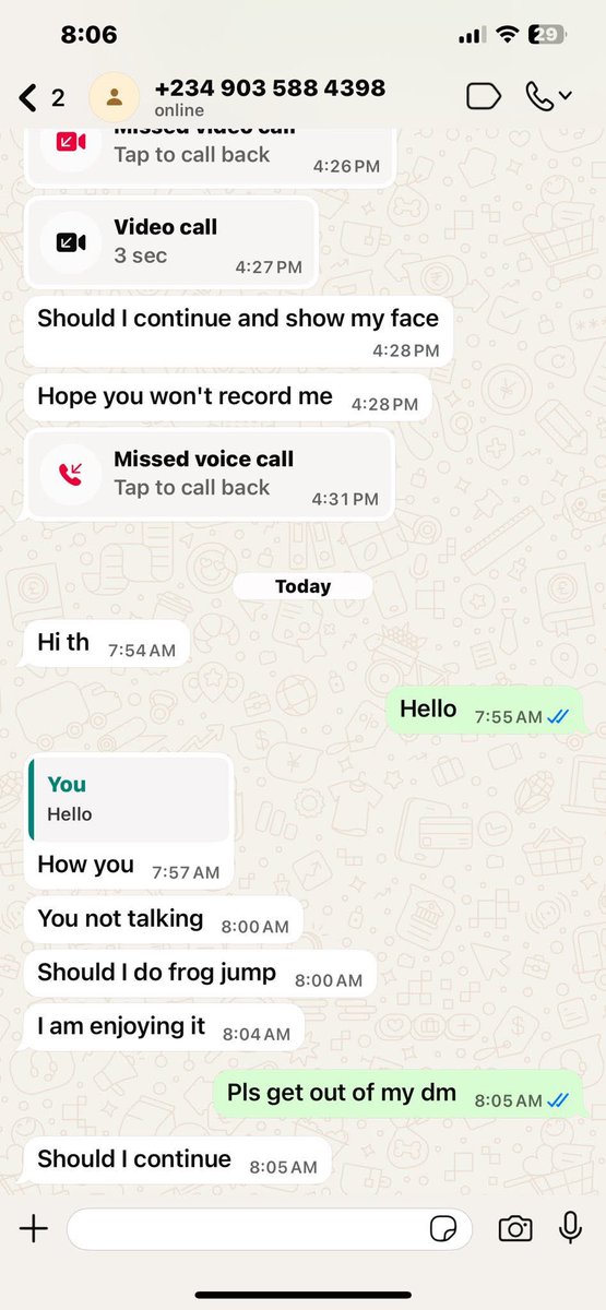 OfficialConsol2's tweet photo. Please if you know this guy David from delta , help his family take to for deliverance cose how can a grownup man pls this fuulish ,

Woke me up this early morning showing me rubbish and begging me to give him hard punishment, David this is a warning to leave my WhatsApp or I will show your uncovered pencil .

Lady laments on facebook
