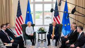 Indiasenews12's tweet image. EU and US trade chiefs set to meet as tariff tensions rise, aiming to ease pressure on global trade relations. #EU #US #Trade #Geopolitics #Trending