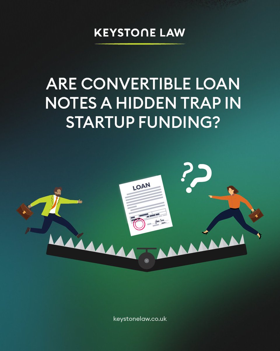 Keystone_Law's tweet image. Convertible loan notes are a popular funding tool for startups but can carry risk. Our #corporate partner Jaan Larner explores where they can cause problems, from valuation and dilution issues to disputes at conversion, and what to consider before signing. ow.ly/h4LB50YTbiw