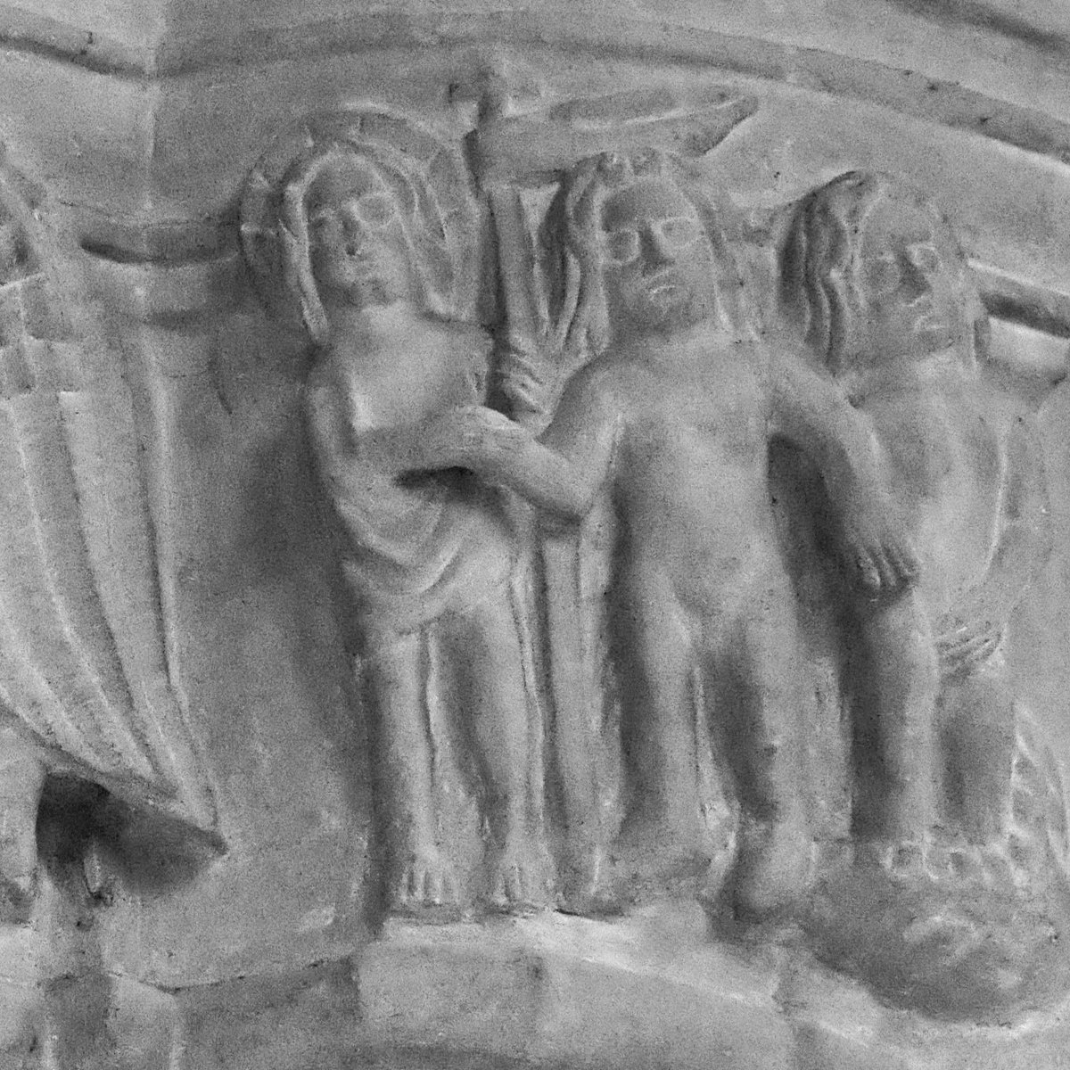 lichfieldbaker's tweet photo. A sermon in stone. A post showing the poster boards that were produced for an exhibition at All Saints church in Oakham which opened in April 2026. The exhibition highlighted the elaborate stone carvings on the nave capitals in the church.  https://t.co/kMCEnrgs3t https://t.co/Xij2fUD2Pl