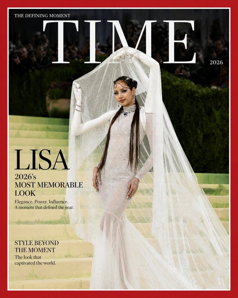 ขีดเส้นใต้ตัวหนาๆ TIME เค้าพูดแทนหมดแล้ว
LISA 2026's MOST MEMORABLE LOOK
Elegance. Power. Influence.
A moment that defined the year.

HOST COMMITTEE LISA
#LISAxMetGala2026
#MetGala2026 <a href="/wearelloud/">LLOUD</a>