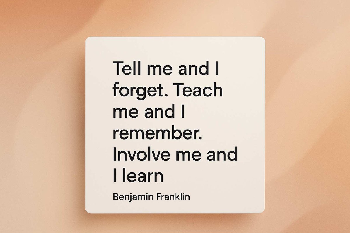 BEMarketing_SEO's tweet image. We don’t really learn by being told; we learn by doing. The more we’re involved, the more it sticks. #learning #education #personaldevelopment