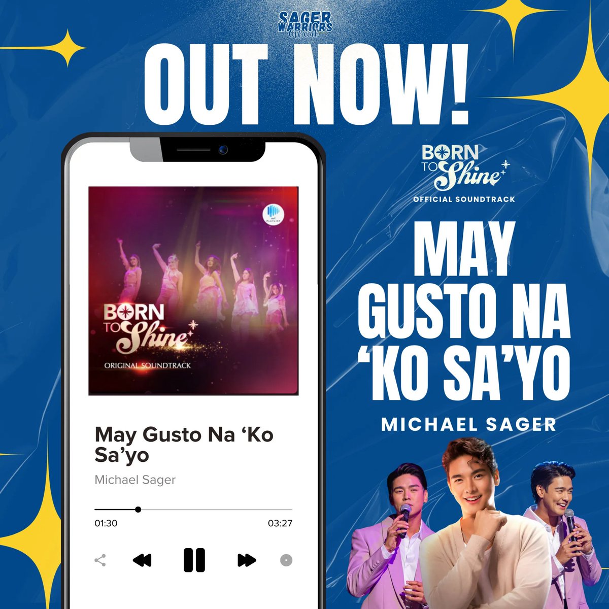 sagerwarriors's tweet photo. SINGERIST ERA NI NATE LIM ESTE MICHAEL! 🎶

Listen to “May Gusto Na Ko Sa’yo” by Michael Sager, part of the Born To Shine official soundtrack. ✨

Catch the kilig feels, hit repeat, and let the music speak for you. ✨

SPOTIFY LINK HERE: https://t.co/0WLPVT9j4n https://t.co/4kSV5ZOMxV