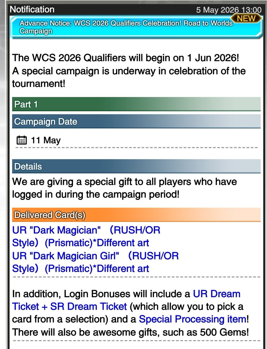 VoltalonR's tweet photo. WCS campaign for rush, expected to have a mini box + sd on the 11th alongside this like usual for WCQ season https://t.co/g0dnqeNR3H