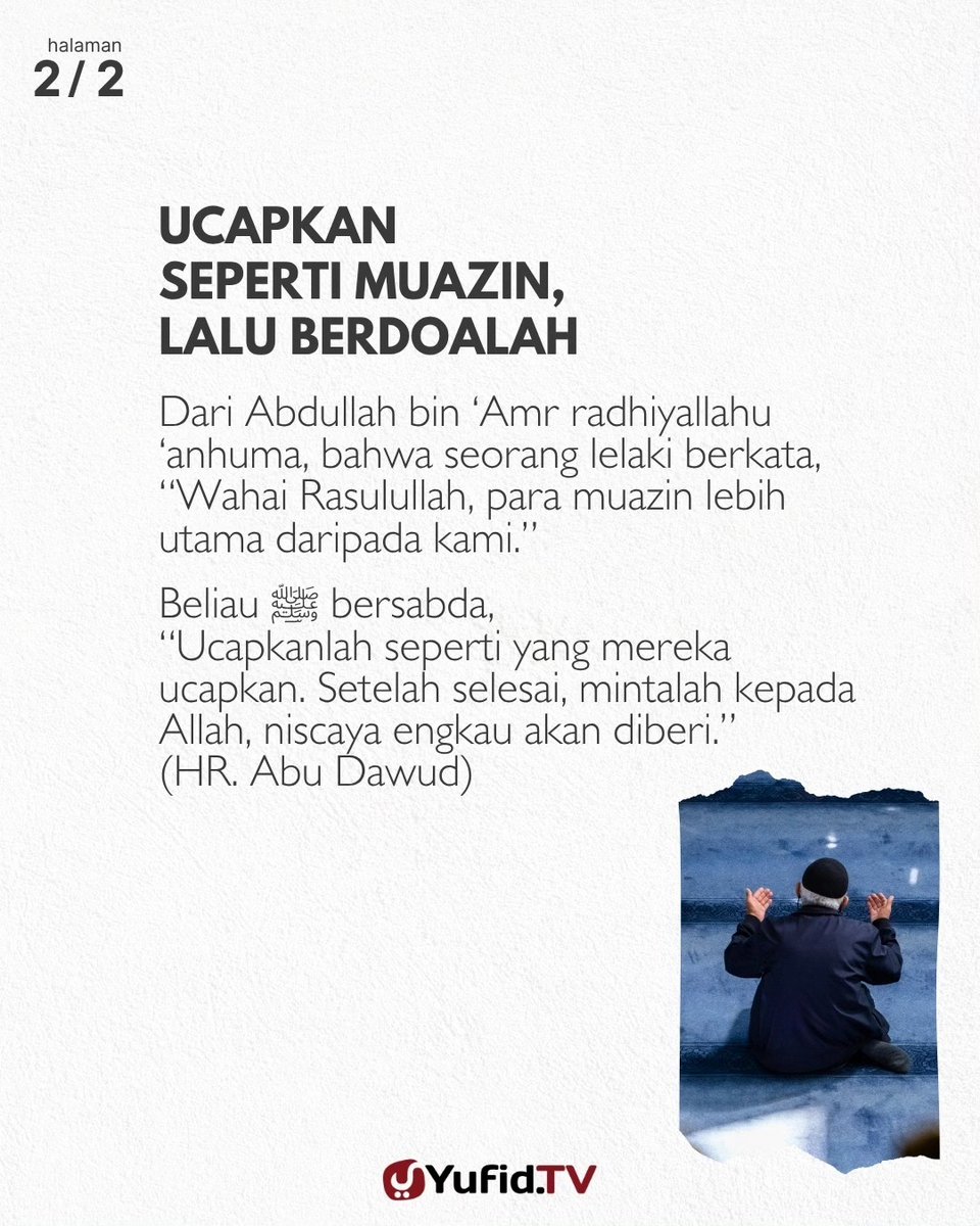 DOA DI ANTARA AZAN DAN IQAMAH TIDAK AKAN TERTOLAK