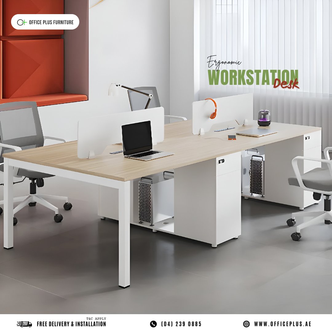 PlusDxb's tweet image. Work smarter, sit better. Our ergonomic workstation desk is designed to support your posture, sharpen your focus, and bring a clean modern edge to your workspace.

#office #furniture:officeplus.ae
Phone:+971 42 39 0885
WhatsApp:+971 52 137 8353
Email: info@officeplus.ae