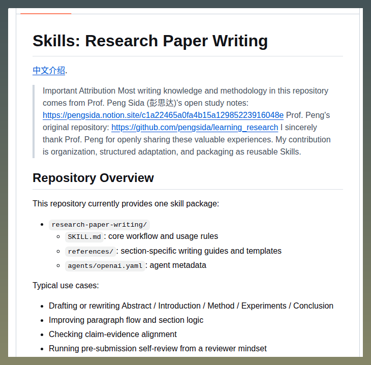 Installs structured research paper writing skills into AI agents

github.com/Master-cai/Res…