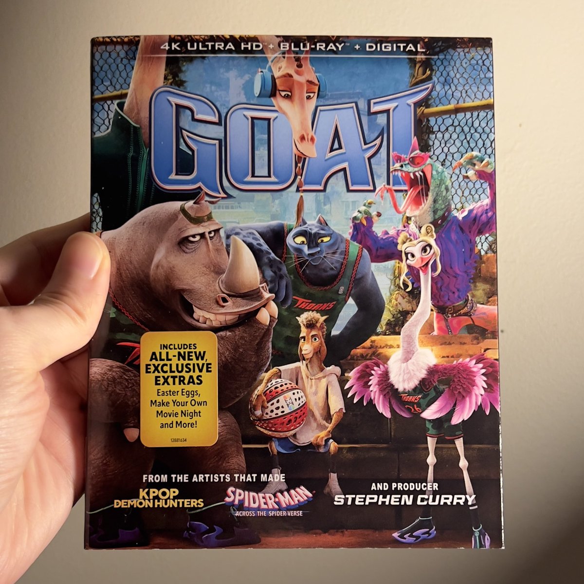 HighDefDiscNews's tweet image. /// #NewArrival ///

GOAT on 4K UHD Blu-ray via @SonyPicsAtHome. Now available, also on Blu-ray, today. #4K #Bluray #PhysicalMedia #GOAT @The_Goat_Movie #TheGOATMovie #StephenCurry #animated #animation @SonyAnimation #basketball

News story below 👇🏼 

🗞️ highdefdiscnews.com/2026/03/25/ani…