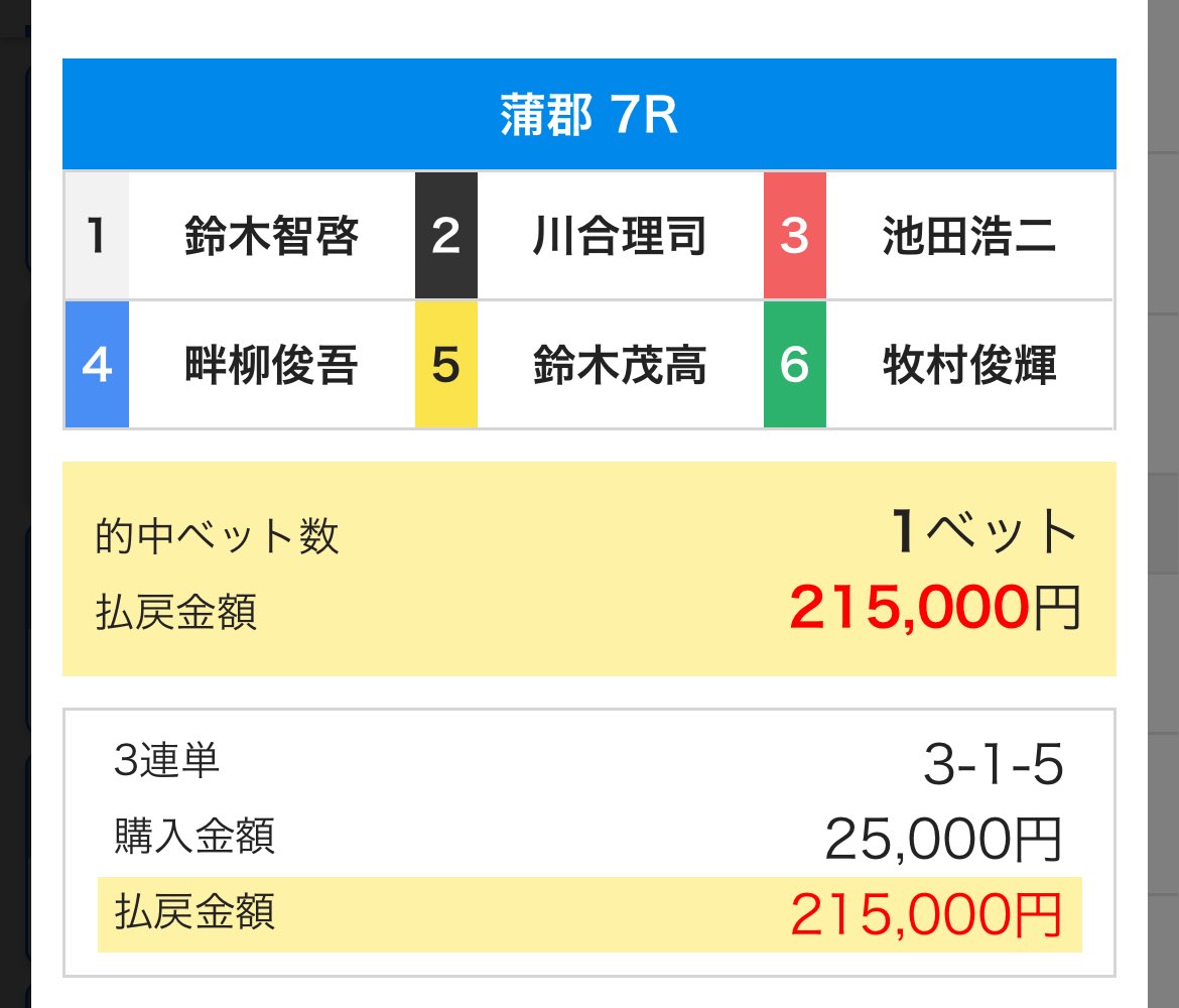【競艇】ジェイソン先生【予想屋】 tweet media