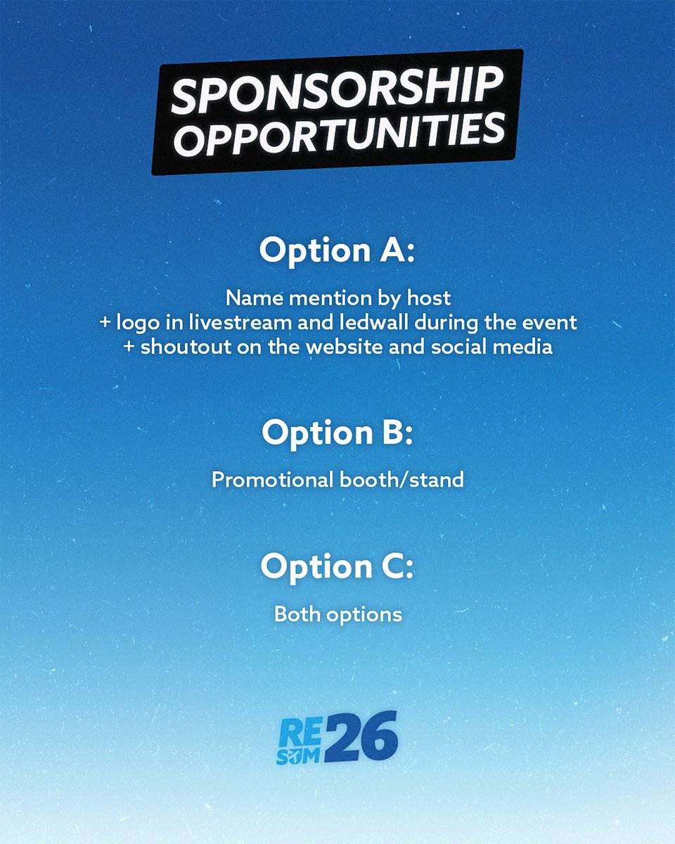 RESUM26's tweet photo. ✈️RESUM26 is offering sponsorship opportunities. 

👉If you want to partner with us and support the Remigration Summit, then get in touch with us.