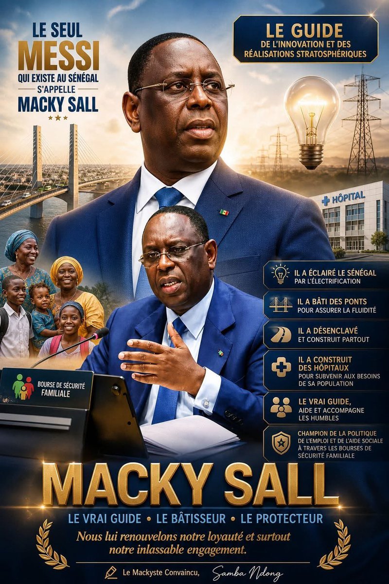 Le Guide de l'innovation et des réalisations stratosphériques se nomme <a href="/Macky_Sall/">Macky Sall</a>.