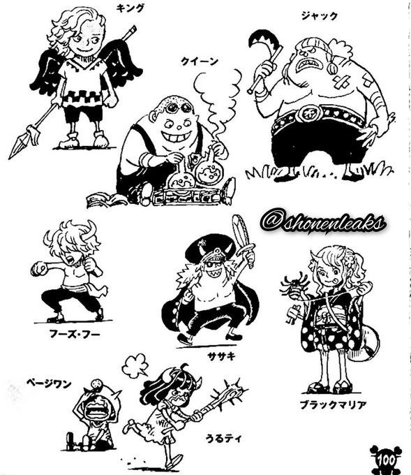reddhairshanks's tweet photo. One piece characters as kids, drawn by Oda https://t.co/ktFDwWA5OG