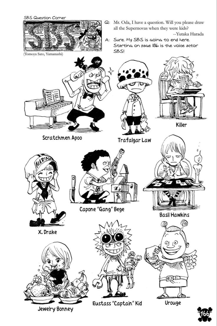 reddhairshanks's tweet photo. One piece characters as kids, drawn by Oda https://t.co/ktFDwWA5OG