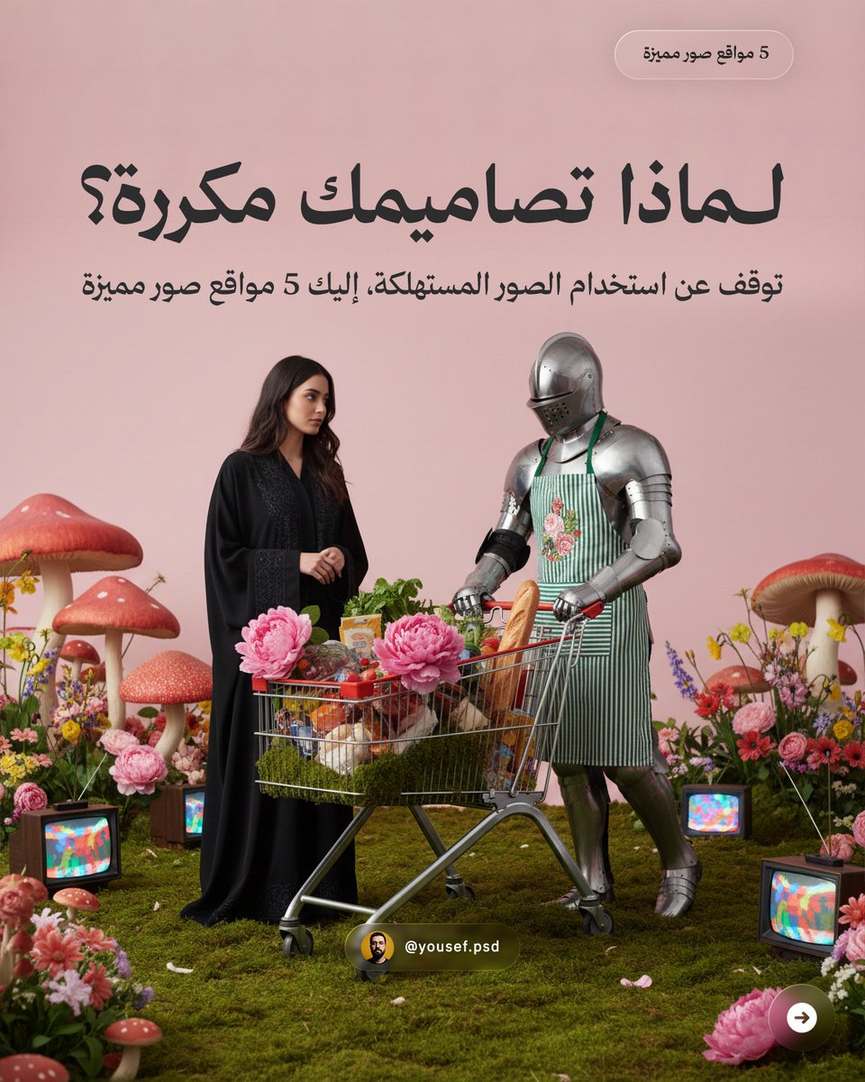 Yousefdes's tweet photo. كمصمم، أكبر إحباط ممكن تمر فيه هو أن فكرتك تكون "عبقرية" بس تخذلك جودة الصور وتطلع النتيجة باهتة أو مكررة..

جمعت لكم 5 مواقع مميزة استخدمها كثير 📸🔥

ثبّت هذي التغريدة لأنها بتغير جودة مشاريعك الجاية 👇 https://t.co/DtnJG93uxa