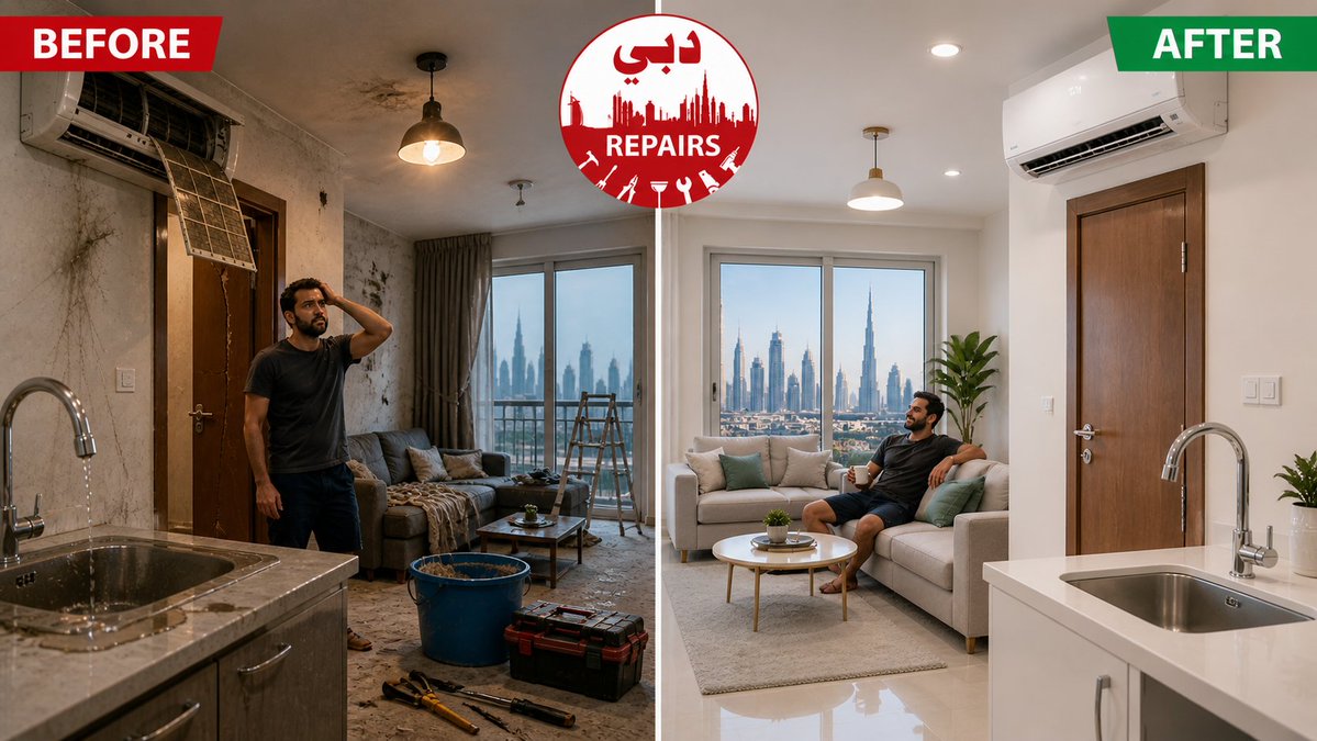DuRepairs's tweet image. Count the broken things in your home right now.
Dripping tap. Dirty AC. Flickering light. Squeaky door.
One visit from Dubai Repairs = all fixed.
Annual maintenance contracts for homes, offices, villas.
📞 0581873003
🔗 dubairepairs.org/our-services/m…
#MaintenanceDubai #HomeMaintenance