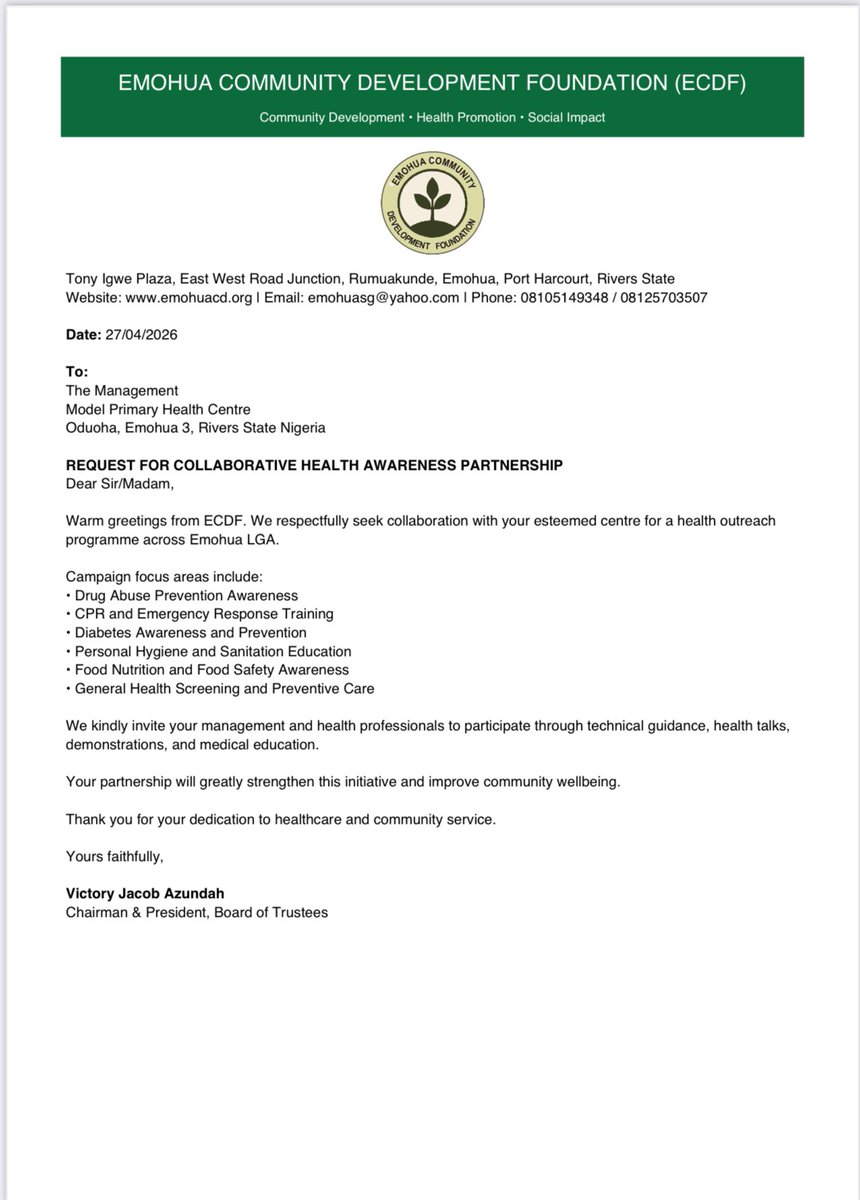 EmohuaCD's tweet photo. Emohua Community Development Foundation Seeks Partnership with Model Primary Health Centre Oduoha for Community Health Awareness Campaign https://t.co/ZBWrHIbG2g 

@rvsg_ng @BBCNewsNI @LeadershipNGA @NigeriaGov @EmohuaCD @Omah_Lay @burnaboy https://t.co/rJFZwRuYyX