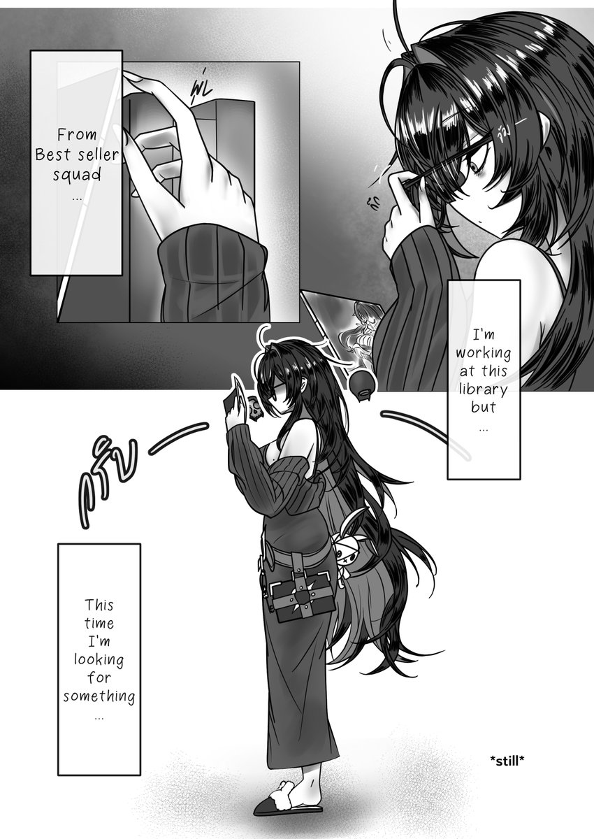 Sarika030's tweet photo. Hi everyone! My latest doujin of Label "Prev Librarian Activities" is now available through my Gank! 

Also you can check out my store for my older doujin!

There are Thai and English version available!

#NIKKE https://t.co/7xYV2zy3gx