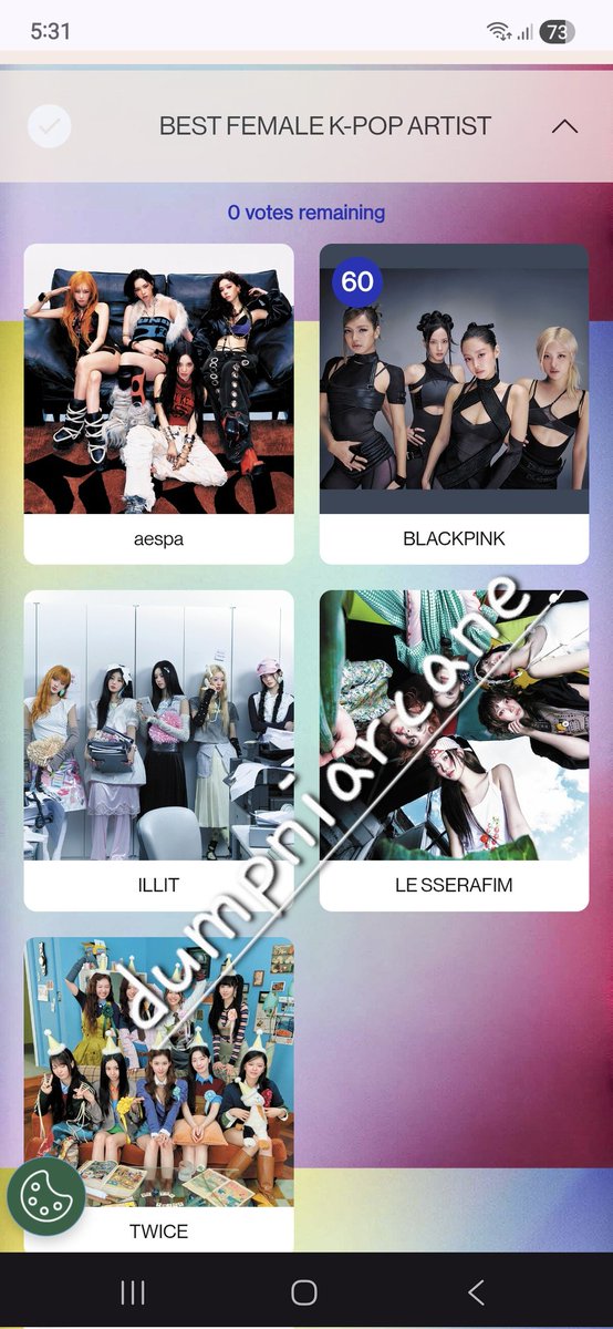 dumpniarcane's tweet photo. @BloomStreamers @polychromos0820 @BLINKVotingPage Proof

#BINIxBlackpink #ParaSaBINI #TVBCollab https://t.co/NCrlUUCf4V