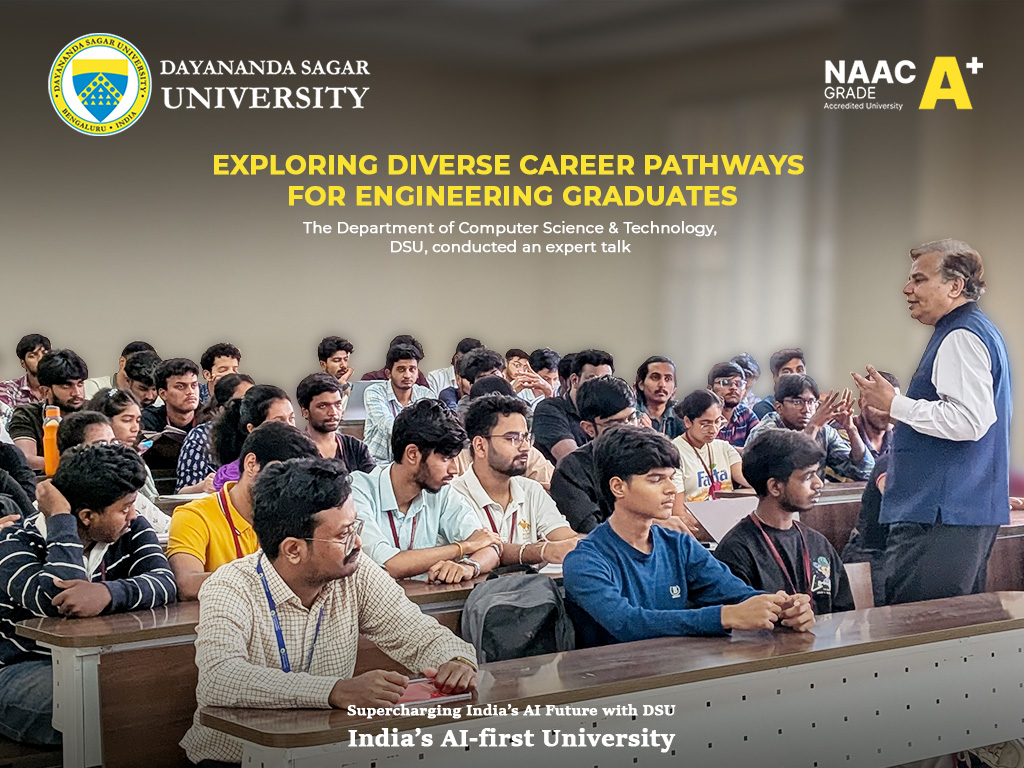 DSUBangalore's tweet image. Bridging the gap between academics and industry!
Thanks to Baskar Venugopalan for guiding CST students on AI, DSA, and cracking roles in Product &amp;amp; GCC firms.

Supercharging India’s AI future with DSU. India’s AI-First University. 

#CareerGuidance #DSU #FutureReady