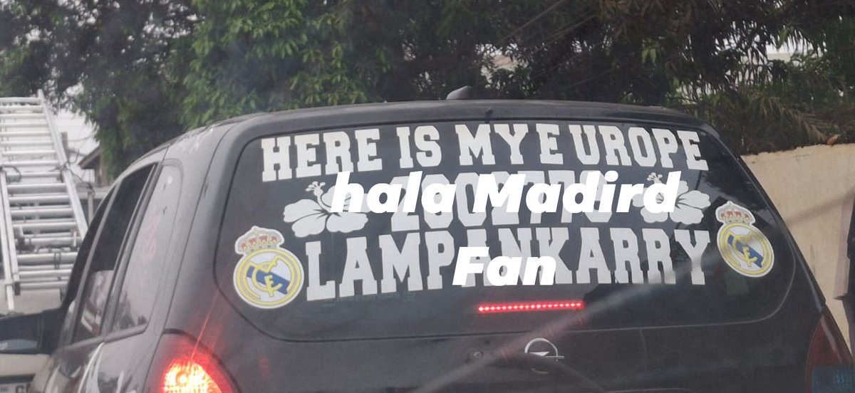 msbahdynamic's tweet photo. Reflecting on how many young Gambians see Europe as everything…
take dangerous journeys chasing dreams 

Meanwhile, some stay, through limited opportunities, still push to make it here.
That same belief… even our Hala Madrid fan carries it proudly on his car 
Arrr… doi na warr https://t.co/txsJ9ZKklf