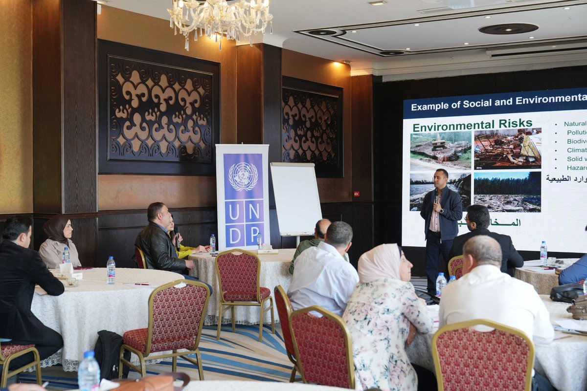 UndpSyria's tweet image. ✨@UNDP delivered Social &amp;amp; Environmental Standards training to @SyrMOfH staff across multiple governorates.

Supporting institutional capacity to ensure safer health interventions, mitigate risks &amp;amp; protect communities &amp;amp; the environment.

Paving the way for #Syria’s recovery
