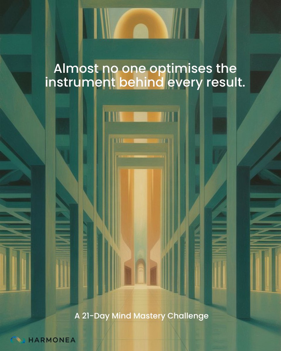 Harmonea_mind's tweet photo. The Harmonea 21-Day Mind Mastery Challenge is a fully sponsored protocol for traders and professionals.
The variable behind every result is calibrated.
The application is open now.
https://t.co/rI4UOyIhXi
#MentalPerformance #HighPerformance #MindMastery #DecisionMaking https://t.co/aQUY4xWbqc