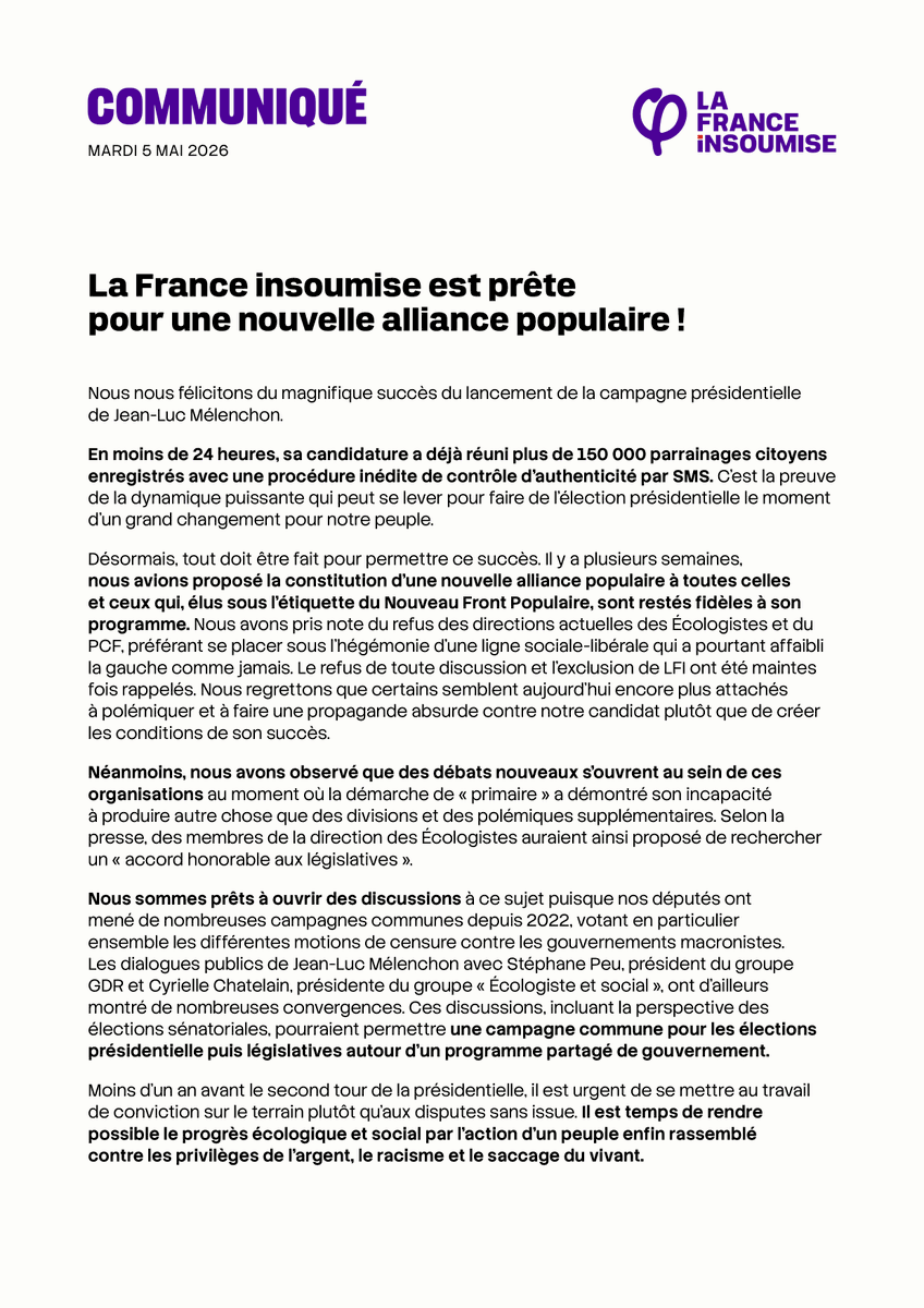 La France insoumise tweet media