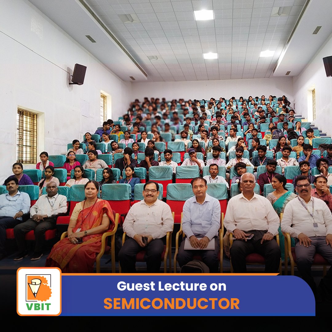 VBITHYD's tweet image. The Department of Electronics and Communication Engineering successfully organized a Guest Lecture on Semiconductors on 4th May 2026.

Visit us: 🌐 vbithyd.ac.in
 
#VBIT #ECE #GuestLecture #Semiconductors #Technology #IndustryInsights #EngineeringEducation