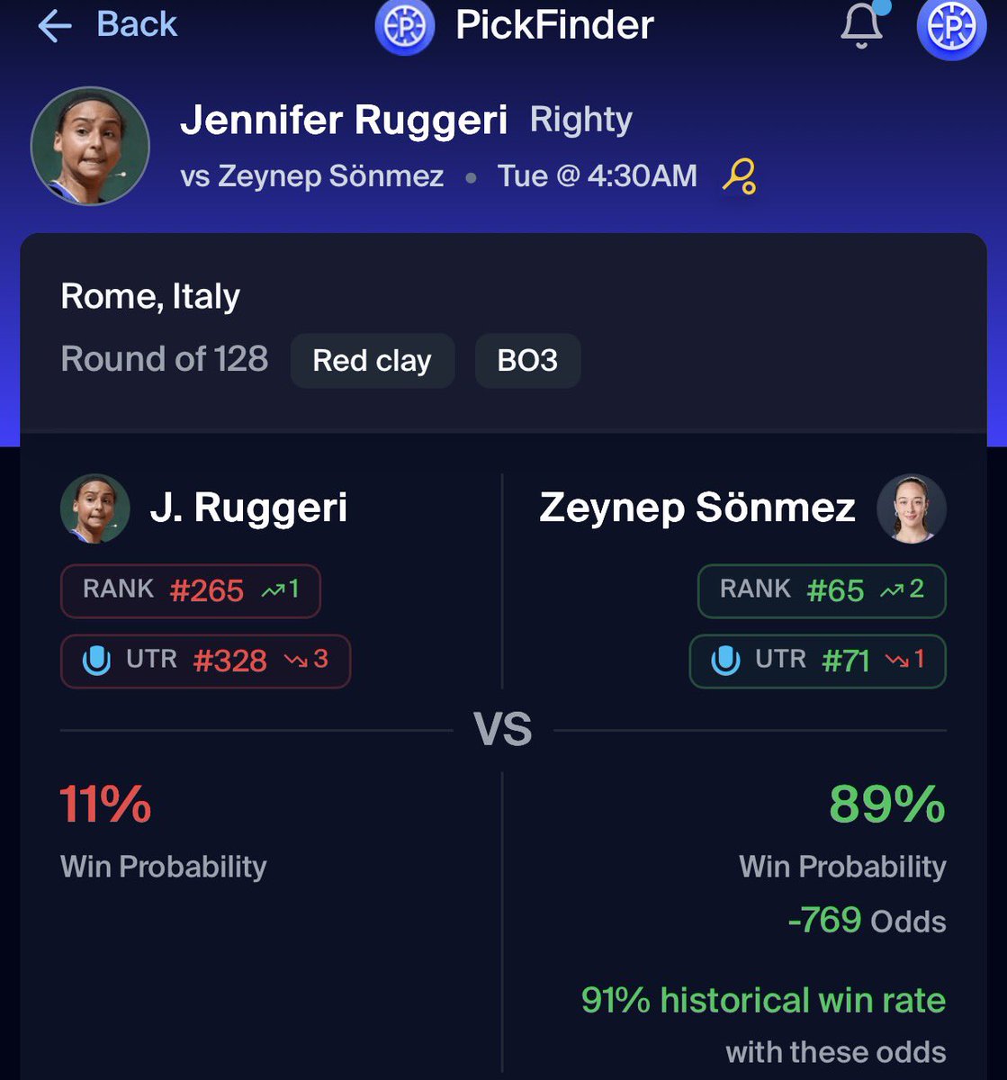 PickFinder tweet media