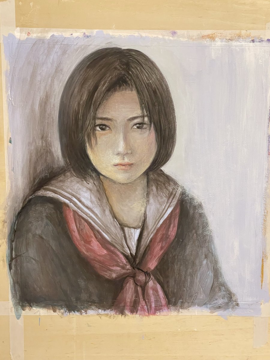Minamonohoshi's tweet photo. 絵を描いている社畜です。最近は昔描いてた絵を完成させようと奮闘中…！！
#GWはフォロワーさんが増えるらしい https://t.co/xiiflK0718