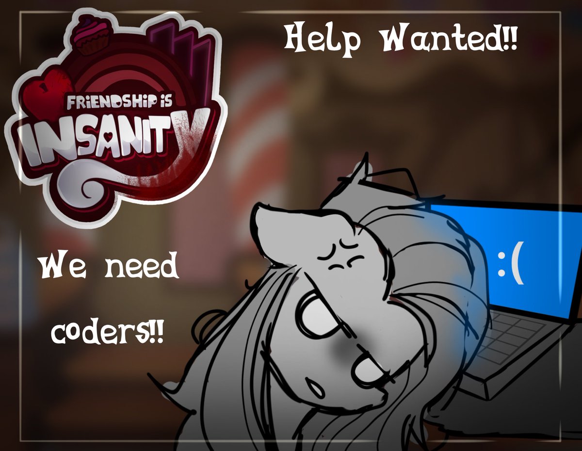 FnFMLP_FII's tweet photo. Hi everyone, I’m looking for coders again because you already know 💔 
@FNFNewsAnnounc1 @FNF_funkinnews @FNFnewsespanis @FunkinFrenzy https://t.co/UlRAutTP9i