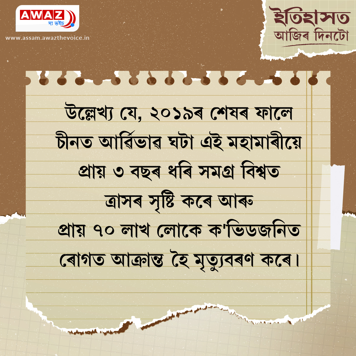 AssamAwaz's tweet image. Today in history

#COVID19 #worldhealthorganization