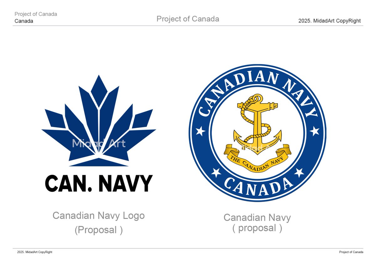 MidadArt's tweet photo. Proposal: The New Logo of Canadian Navy
Sovereign Identity System
Designed by: Midad Art
Concept: Geometric Sovereignty &amp; National Independence
Status: Official Proposal (2025-2026)
Copyright © All Rights Reserved | Midad Art
@RoyalCanNavy @Canada https://t.co/cWOdhrCEgo