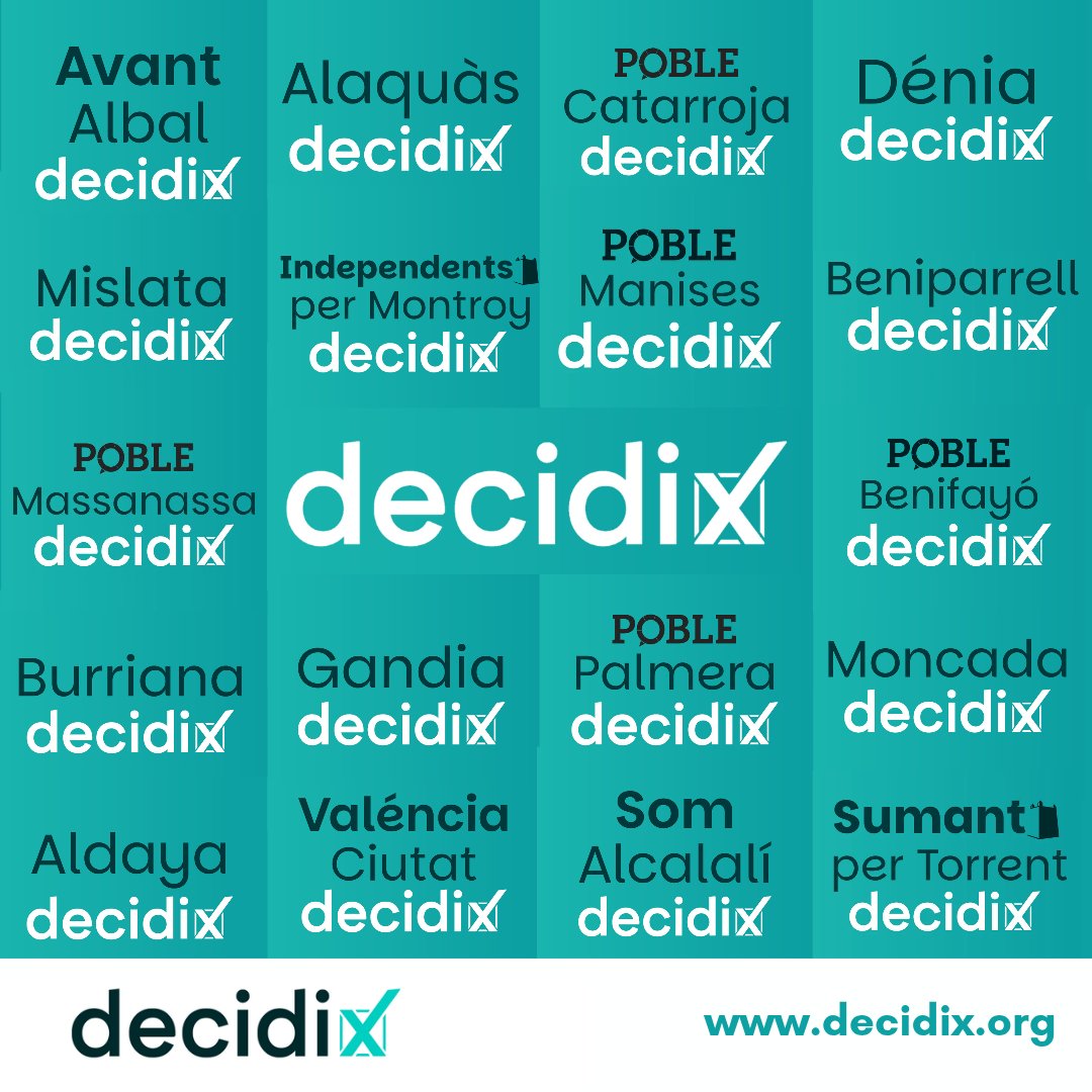 decidix's tweet photo. 🗣️ En Decidix seguix alvançant en el procés d'unificació de la marca aglutinadora del valencianisme polític.

❤️ Agraïm la generositat de tots els partits federats i apostem per una estètica comuna que reforça la convergència entre formacions polítiques unides. https://t.co/1XtlUris3V