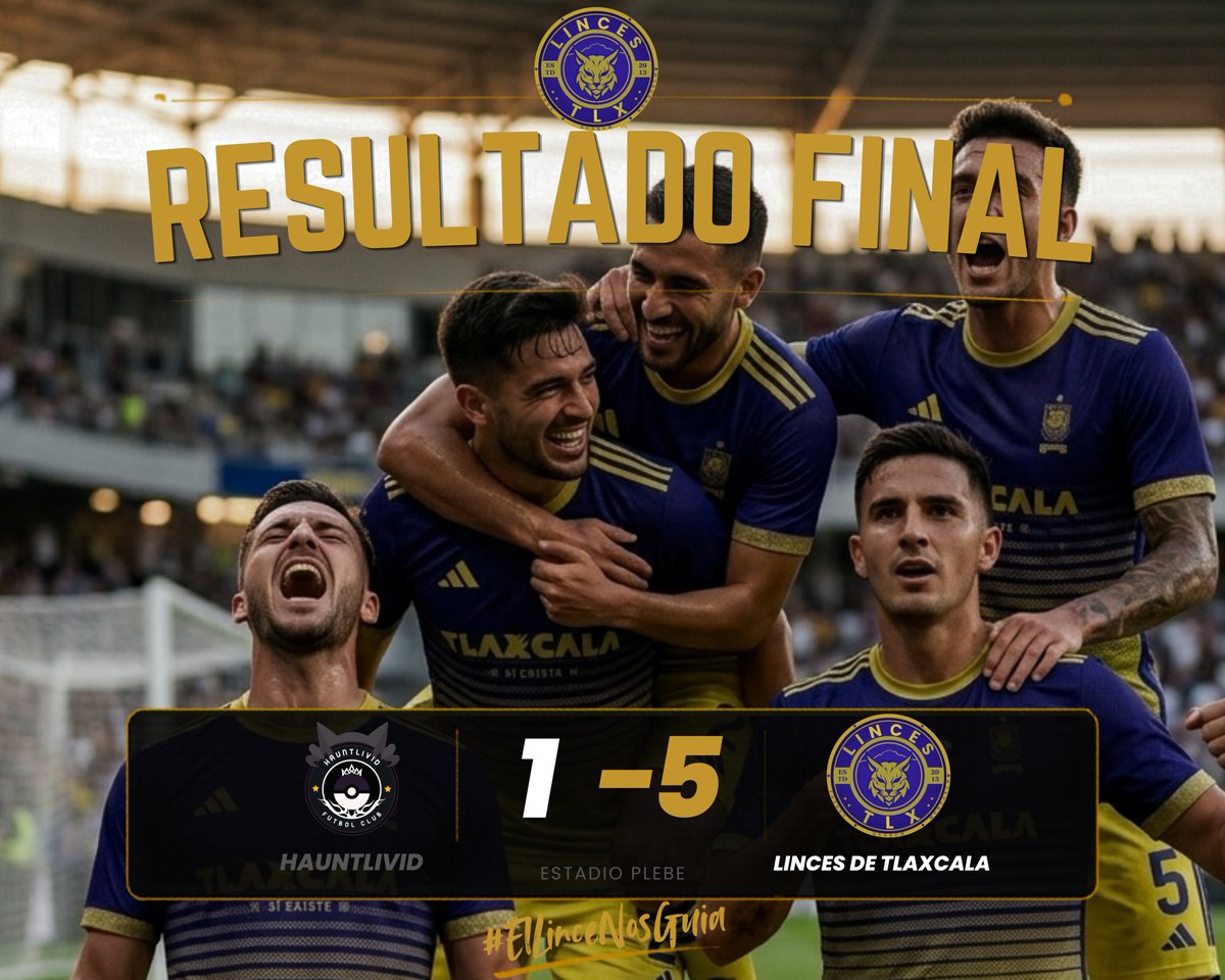 lincesdetlx's tweet photo. ¡UNA VICTORIA QUE RESUENA! 🏟️

En el Estadio @PlebeiansLeague, los Linces de Tlaxcala impusieron su ritmo y se llevaron un contundente 1-5 contra Hauntlivid. ¡Nuestro orgullo brilla con fuerza! 💙💛

#ElLinceNosGuia https://t.co/pw7bsQxr0t