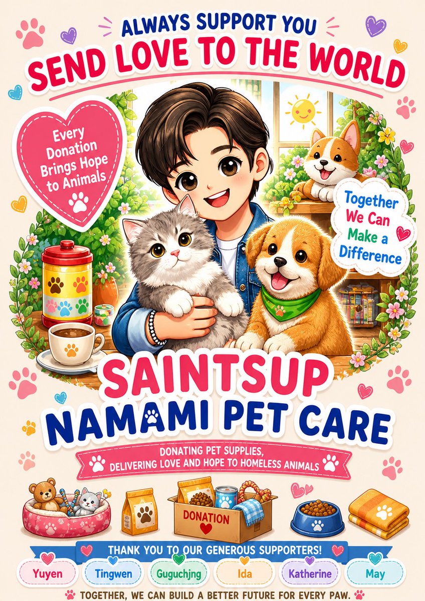 Thank you to my dear friends who joined me in this donation. 🙏🏻

Your kindness made this act of support even more meaningful, and I’m grateful we could do something warm together for the animals waiting for a home. 🐾

#Saint_sup #MingEr 
#Namamipetcare 
#Petexpothailand2026
