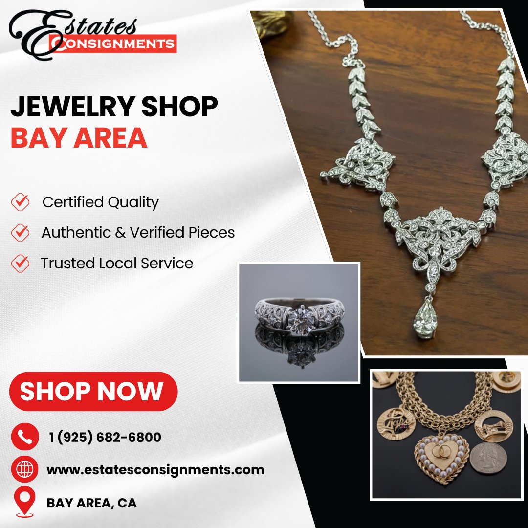 estatesconsign's tweet image. Timeless elegance meets modern style ✨

Discover one-of-a-kind treasures at our Bay Area jewelry boutique—where estate pieces find new life and every gem tells a story. From vintage classics to standout statement pieces, your next favorite accessory is waiting.

#Jewelry #Shop