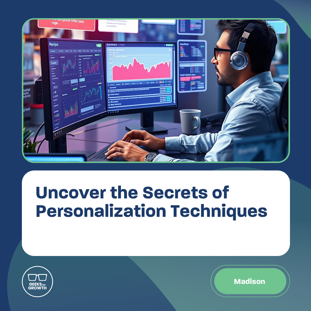 TGG_Madison's tweet photo. Personalization techniques boost engagement by tailoring marketing messages to individual preferences, enhancing customer satisfaction and conversion rates. https://t.co/OmlCpCF51d
