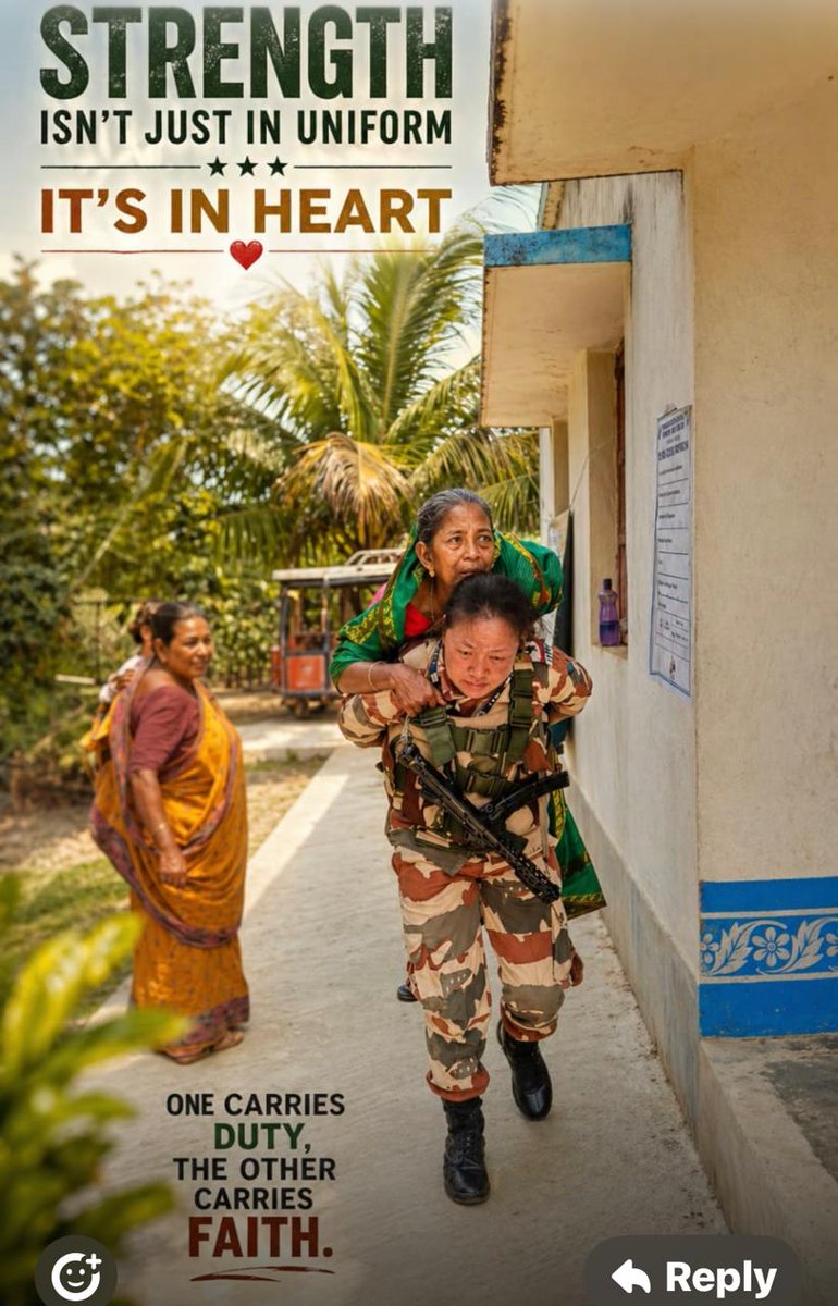 gaon_tau's tweet photo. India thanks to its CAPFs

For ensuring:-

# Duty with Pride
# Un biasness
# Political Neutrality
# Belt Treatment to Goondas
# Helping hand to Needy

Bengal election see Many people never voted out of dear

CAPF &amp; ECI ensure their Constitutional Right

We Proud on u @CAPF https://t.co/RMhO7T4aBk