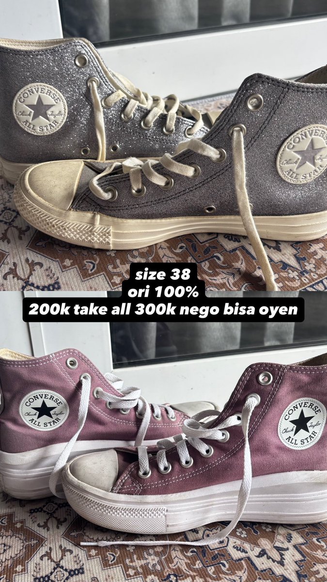 dubaicuwikukki's tweet photo. preloved converse ori 200/pcs take all 300 co via oyenn https://t.co/uWxMZK6eju